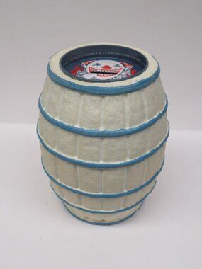 Vintage James Candy Company Paper Mache BARREL BANK, Atlantic City NJ, Orig. Box